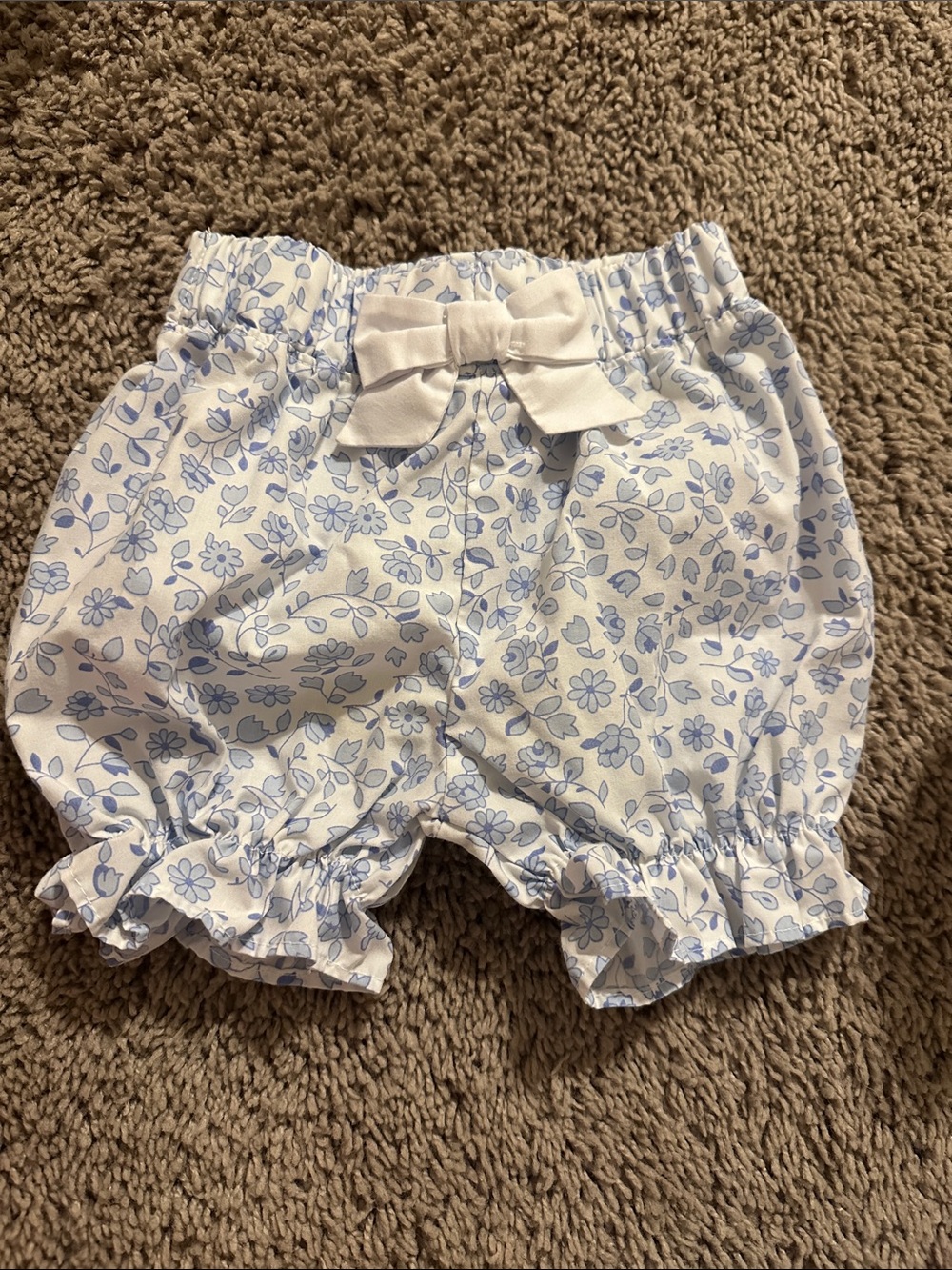 TBBC Floral Bow Ruffle shorts - Blue